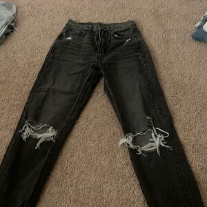 Black ripped jeans